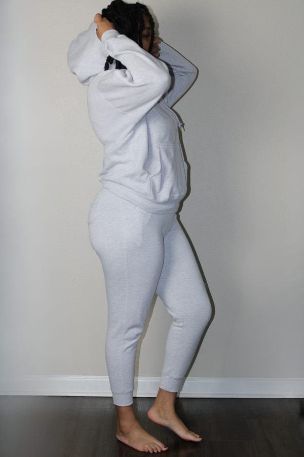 Cozy Comfort Hoodie Set - Ice Grey