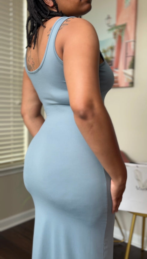 The Darling Maxi Dress - Blue Grey