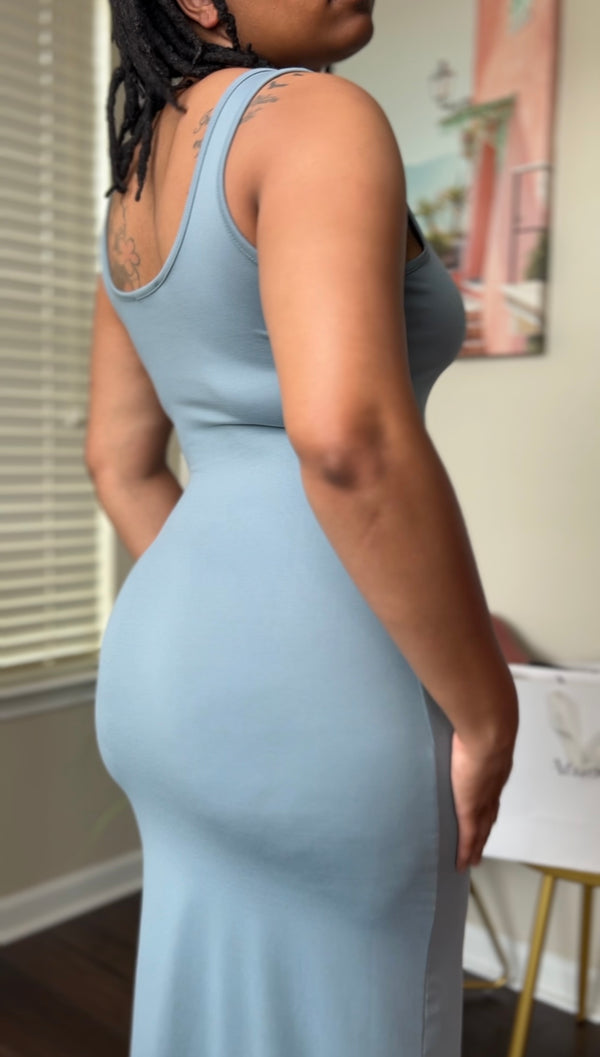 The Darling Maxi Dress - Blue Grey